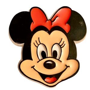 80’s Vintage Walt Disney Productions Pin Minnie Mouse Button Pin 2.5" x 2" VGUC